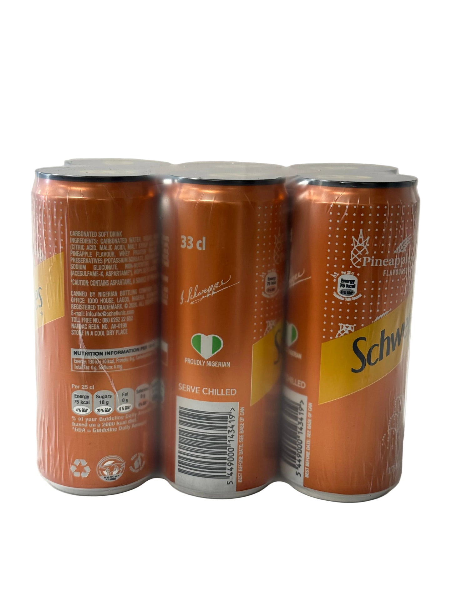 Shweppes Pineapple Flavor Drink (Pack of 6)
