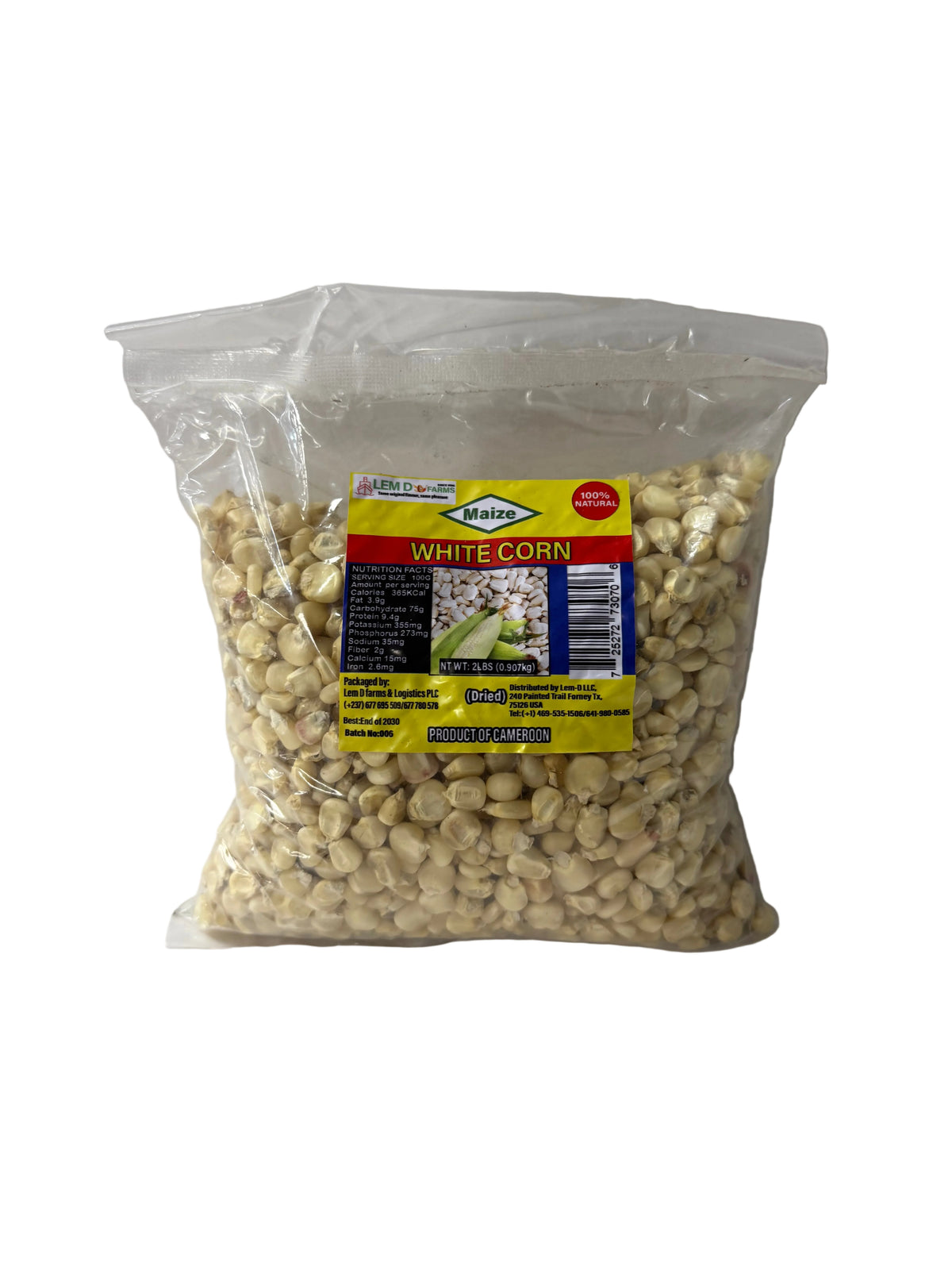 Whole White Corn 2lbs