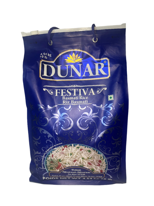 Dunar Basmati Elonga Rice  (BLU) 10lb