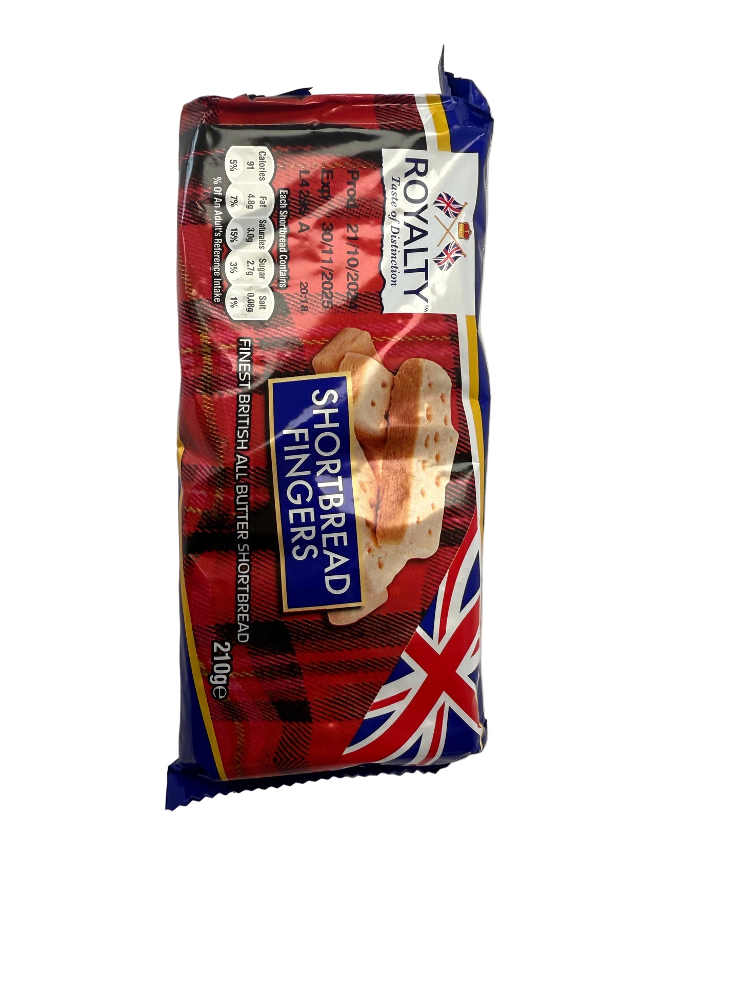 Royal Shortbread Fingers 210g