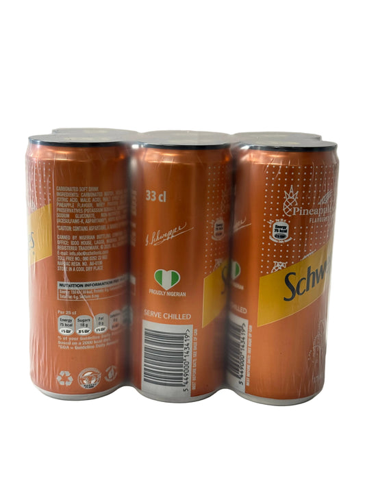 Shweppes Pineapple Flavor Drink (Pack of 6)