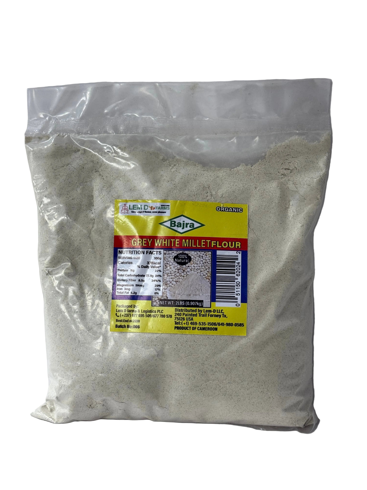Grey White Millet Flour 2 lbs